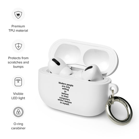 ClimberRubber Case for AirPods with Quote - Alain Robert Shop